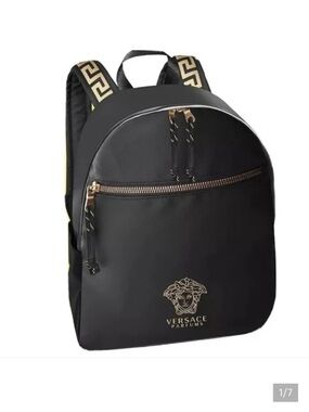 Versace Parfums Black Logo Backpack Limited Edition